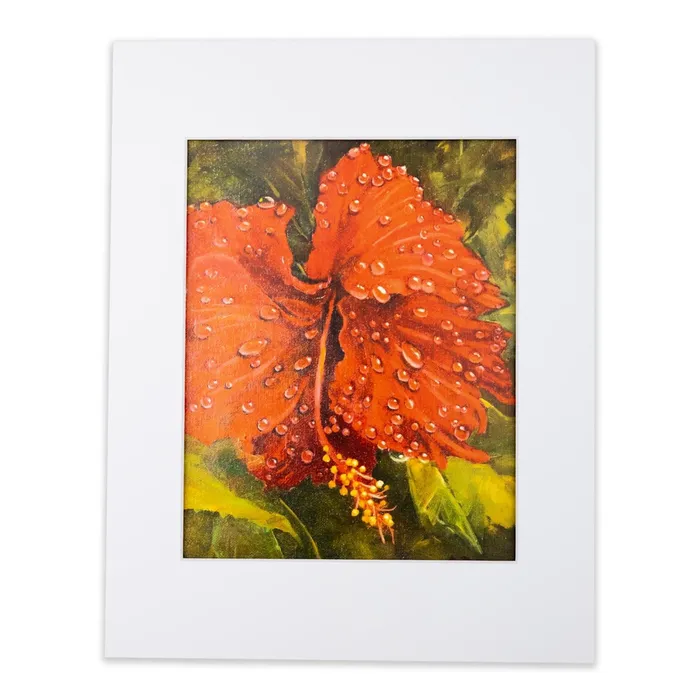 PCCBUYDIRECT Earrings A Thousand Drops Matted Print by Antoinette Powell 11 x 14
