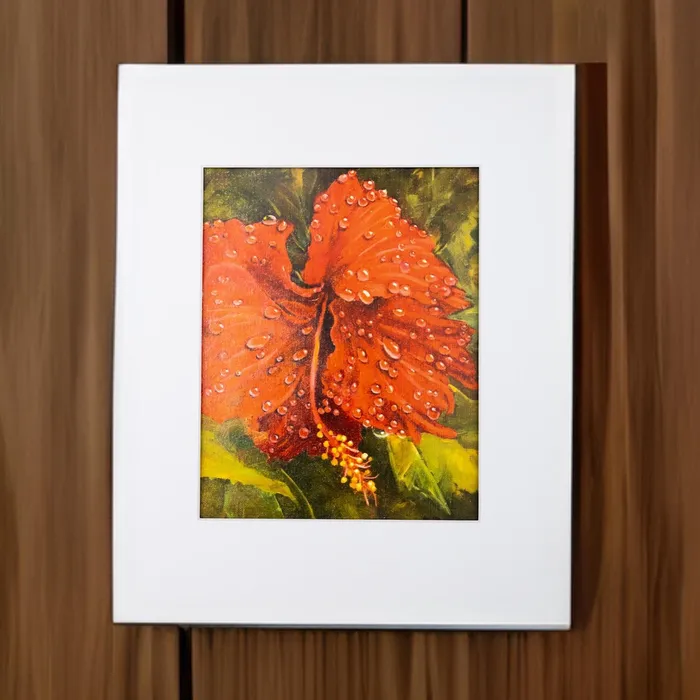 PCCBUYDIRECT Earrings A Thousand Drops Matted Print by Antoinette Powell 11 x 14