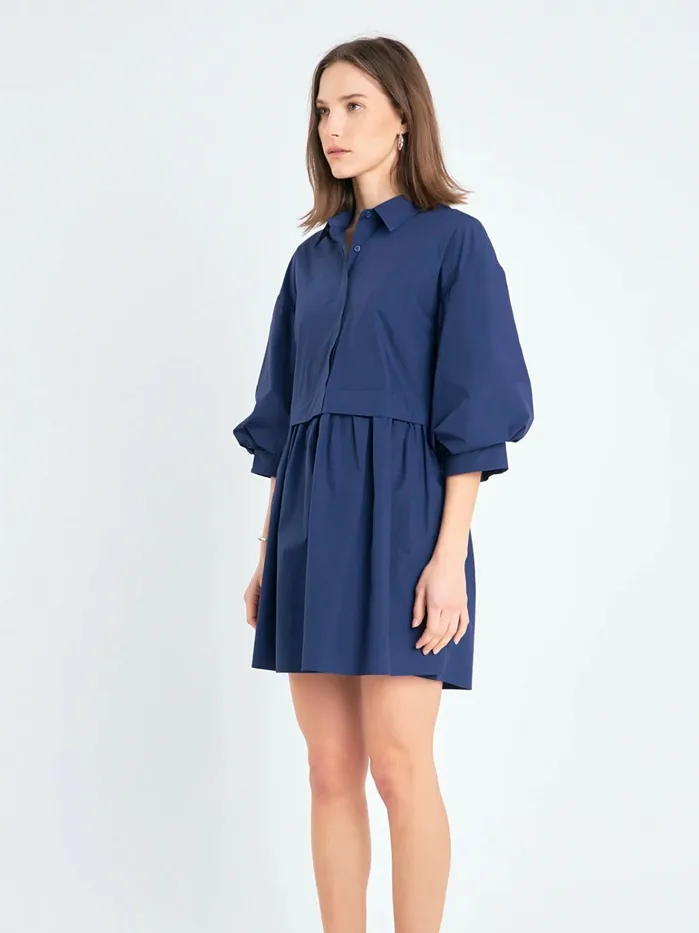 Penny Puff Sleeve Dress 27 August Apparel IncEnglish FactoryEndless Rose Earrings