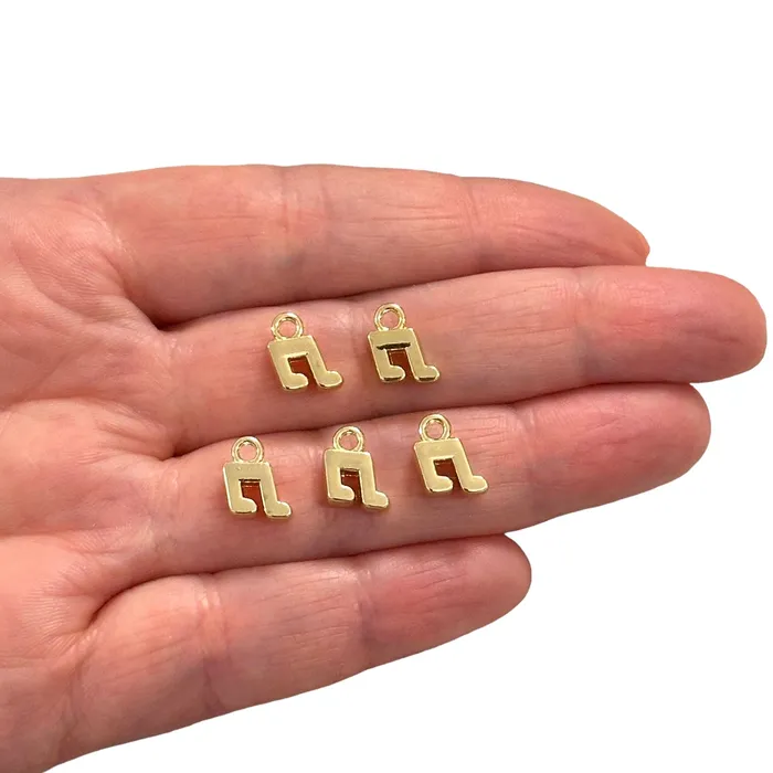 Peppy Beads 24Kt Gold Plated Music Note Charms 5 pcs in a pack Earrings