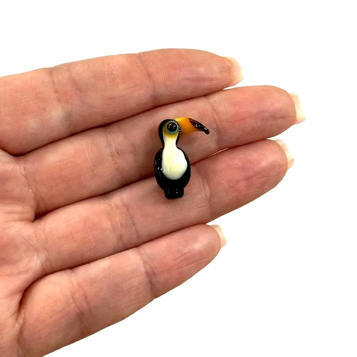 Peppy Beads Charm Necklaces Hand Made Murano Glass Toucan CharmHorizontal Hole Peppy Beads Charm Necklaces Hand Made Murano Glass Toucan CharmHorizontal Hole