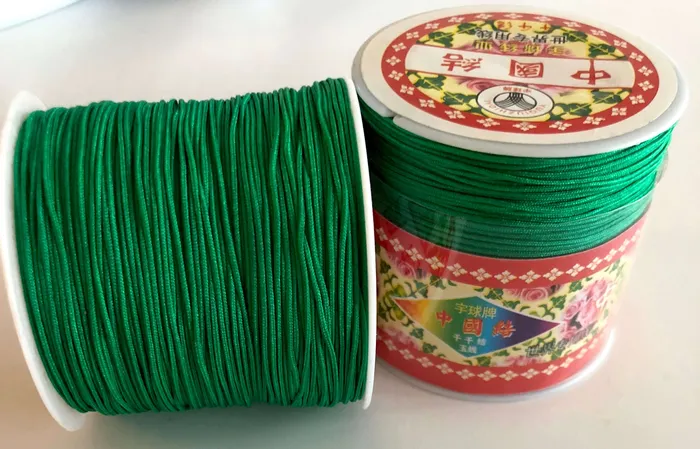 Peppy Beads Earrings 100 Yards 1MM Green Knotting Braided Nylon Cord 100 Yards Reel Shamballa Macrame Beading String Peppy Beads Earrings 100 Yards 1MM Green Knotting Braided Nylon Cord 100 Yards Reel Shamballa Macrame Beading String