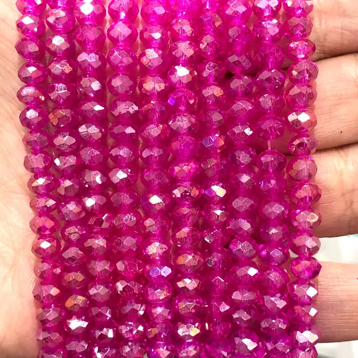 Peppy Beads Earrings Crystal faceted rondelle 6mm Beads PBC6C62