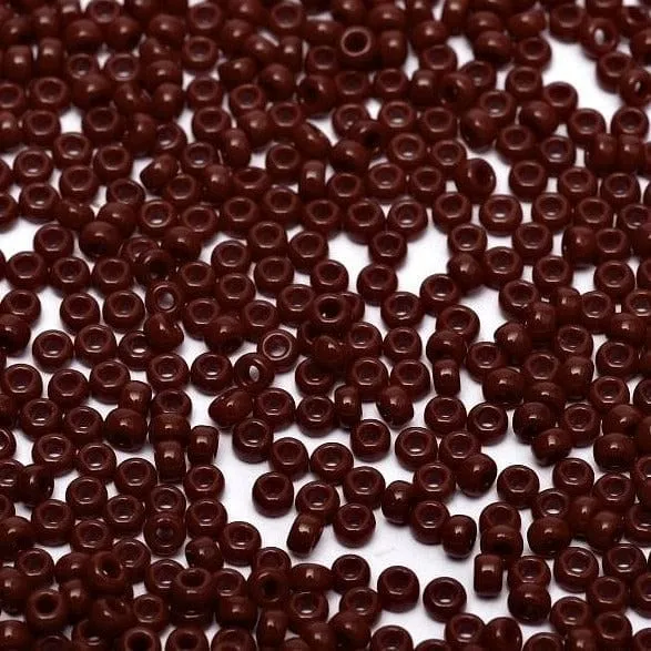 Peppy Beads Earrings Miyuki Seed Beads 110 Chocolate Brown Opaque 0419