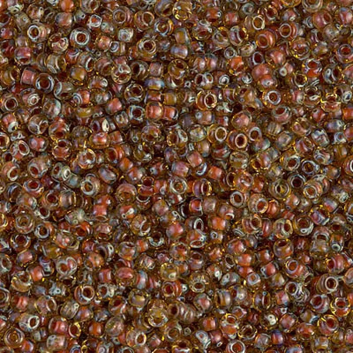 Peppy Beads Earrings Miyuki Seed Beads 110 Picasso Transparent Saffron 4501NEW Peppy Beads Earrings Miyuki Seed Beads 110 Picasso Transparent Saffron 4501NEW