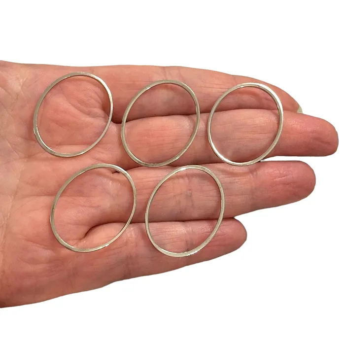 Peppy Beads Earrings Rhodium Plated 30x23mm Oval Charms Rhodium Oval Connector Charms 5 pcs in a pack Peppy Beads Earrings Rhodium Plated 30x23mm Oval Charms Rhodium Oval Connector Charms 5 pcs in a pack