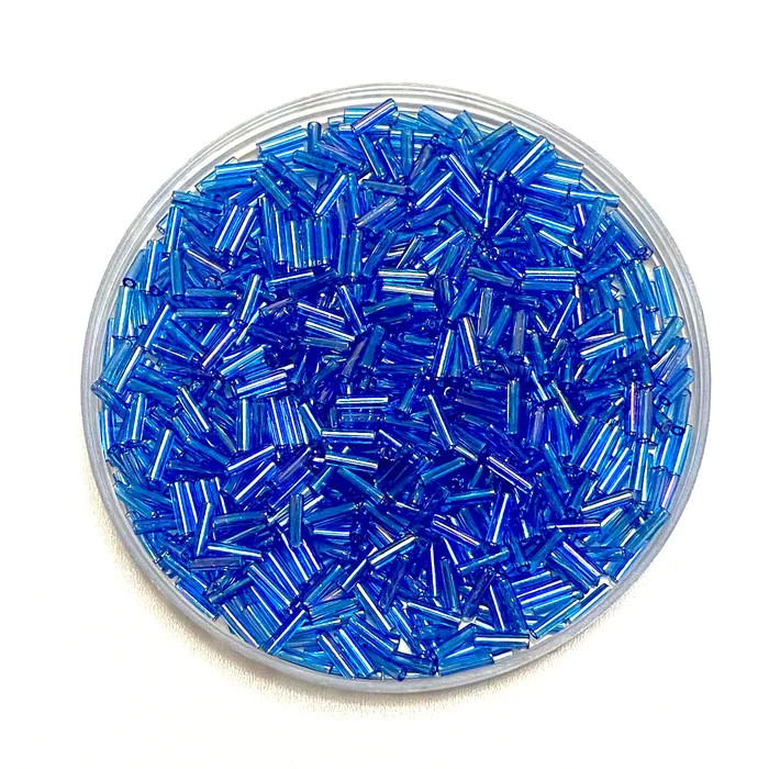 Peppy Beads Necklaces Miyuki Bugles size 6mm 0261 Transparent Light Sapphire AB Blue bugles 6mm Peppy Beads Necklaces Miyuki Bugles size 6mm 0261 Transparent Light Sapphire AB Blue bugles 6mm