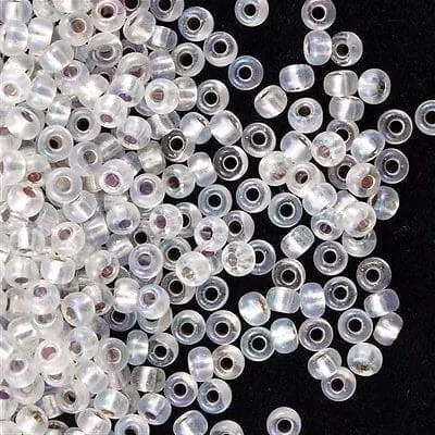 Peppy Beads Rings Miyuki Seed Beads 80 Silver Lined Crystal AB 1001