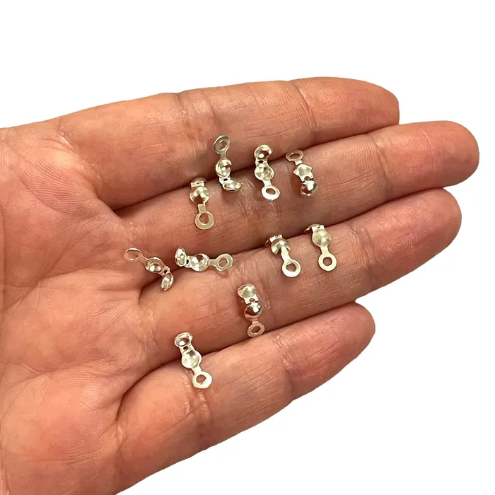 Peppy Beads Rings Sterling Silver Crimping Bead Tips 925 Sterling Silver Clamshell Knots Cover Peppy Beads Rings Sterling Silver Crimping Bead Tips 925 Sterling Silver Clamshell Knots Cover