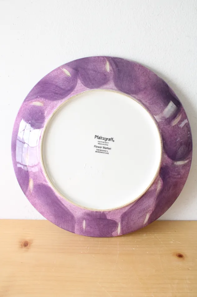 Pfaltzgraff Earrings Pfaltzgraff Flower Market Purple Dinner Plate 10