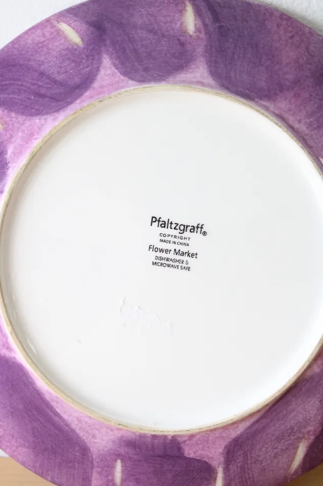 Pfaltzgraff Earrings Pfaltzgraff Flower Market Purple Dinner Plate 10