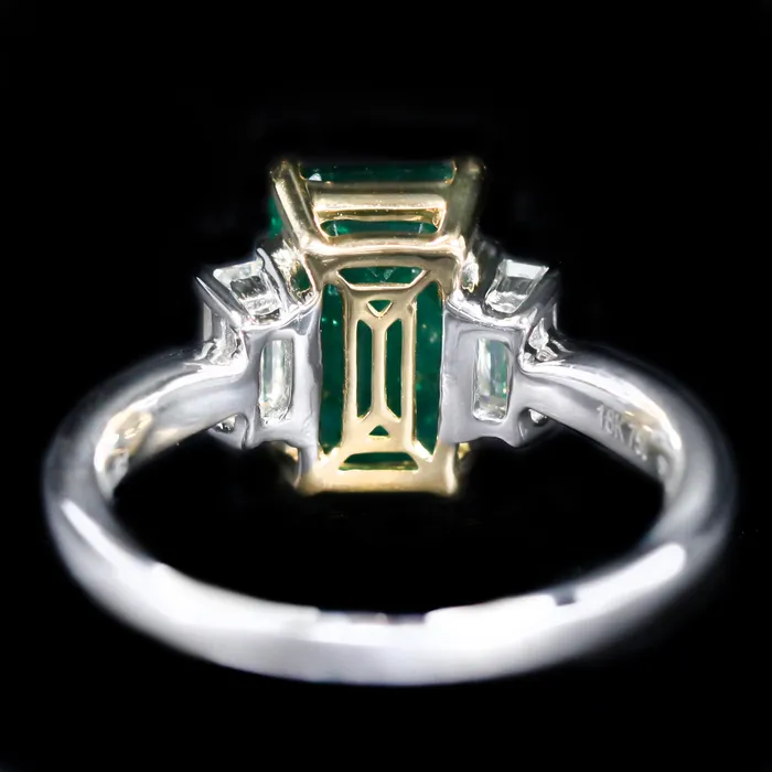 Platinum 243 Carat Emerald and Diamond Ring The Gem House Rings