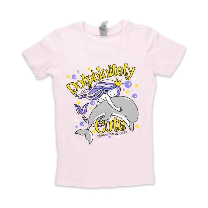 Polynesian Cultural Center Dolphinitely Cute Youth Tee Pink GREATMOUNTAINWE Earrings