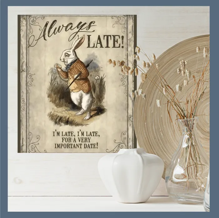 Portraits by NC Always Late Vintage Satin Posters 210gsm Earrings