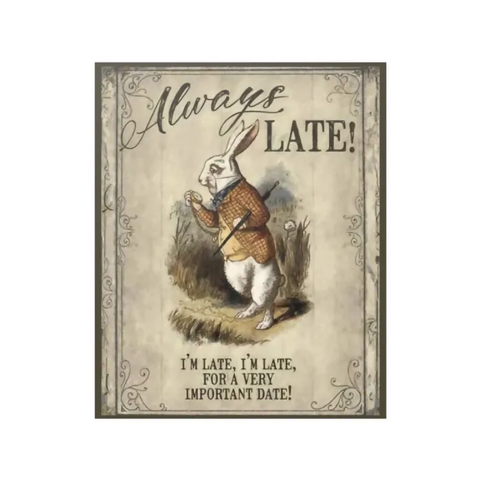 Portraits by NC Always Late Vintage Satin Posters 210gsm Earrings