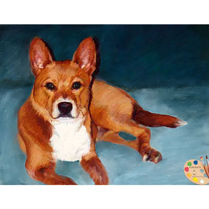 Portraits by NC Basenji Dog Oil Portrait Earrings