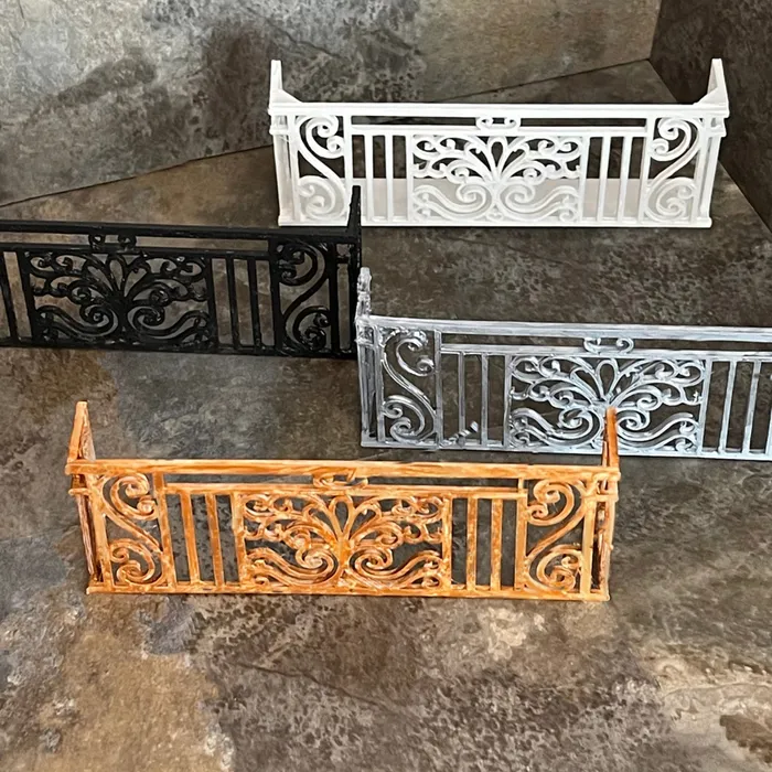Portraits by NC Dollhouse Miniature Faux Balcony 112 Scale Wrought Iron Architectural Element Earrings Portraits by NC Dollhouse Miniature Faux Balcony 112 Scale Wrought Iron Architectural Element Earrings