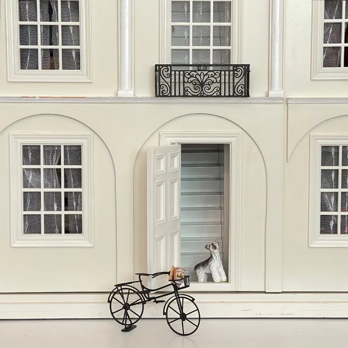 Portraits by NC Dollhouse Miniature Faux Balcony 112 Scale Wrought Iron Architectural Element Earrings