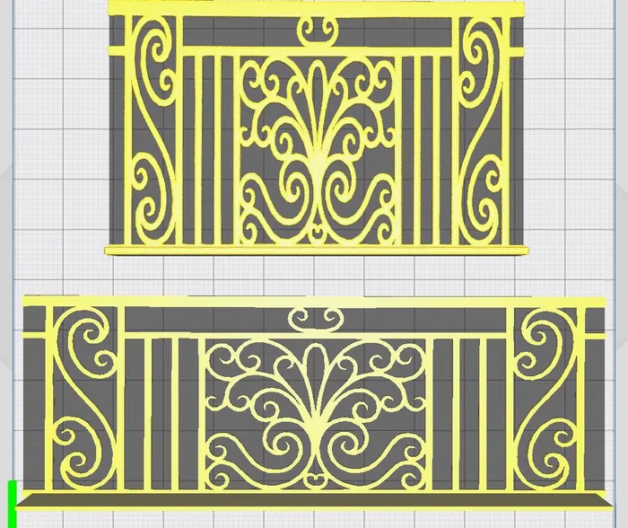 Portraits by NC Dollhouse Miniature Faux Balcony 112 Scale Wrought Iron Architectural Element Earrings