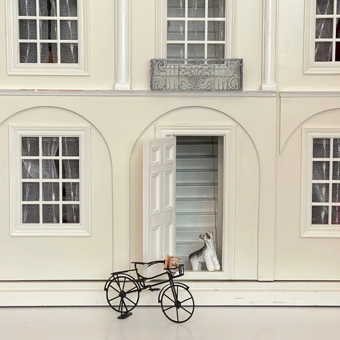 Portraits by NC Dollhouse Miniature Faux Balcony 112 Scale Wrought Iron Architectural Element Earrings