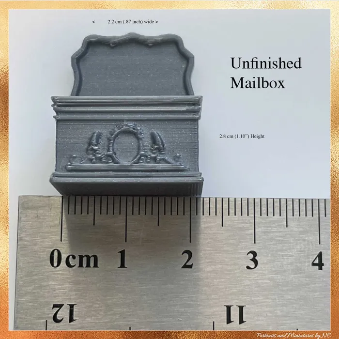 Portraits by NC Earrings Miniature Mailbox Dollhouse Accessory