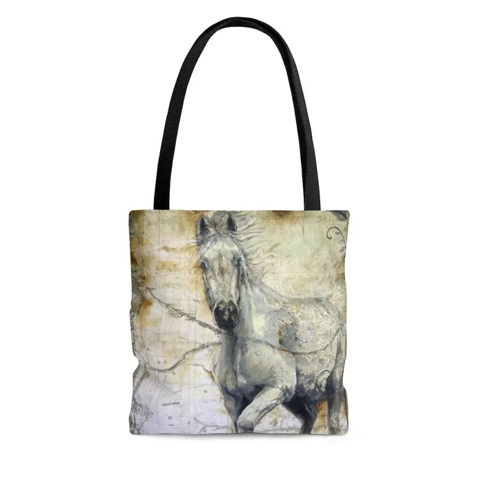 Portraits by NC Tote Bag Whispers Across the Steppe Equine Design Earrings Portraits by NC Tote Bag Whispers Across the Steppe Equine Design Earrings