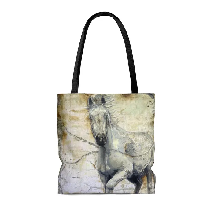 Portraits by NC Tote Bag Whispers Across the Steppe Equine Design Earrings