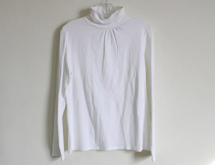 Preswick Moore Rings Preswick Moore White Turtleneck Shirt L Petite