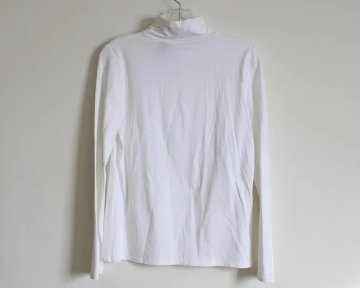 Preswick Moore Rings Preswick Moore White Turtleneck Shirt L Petite