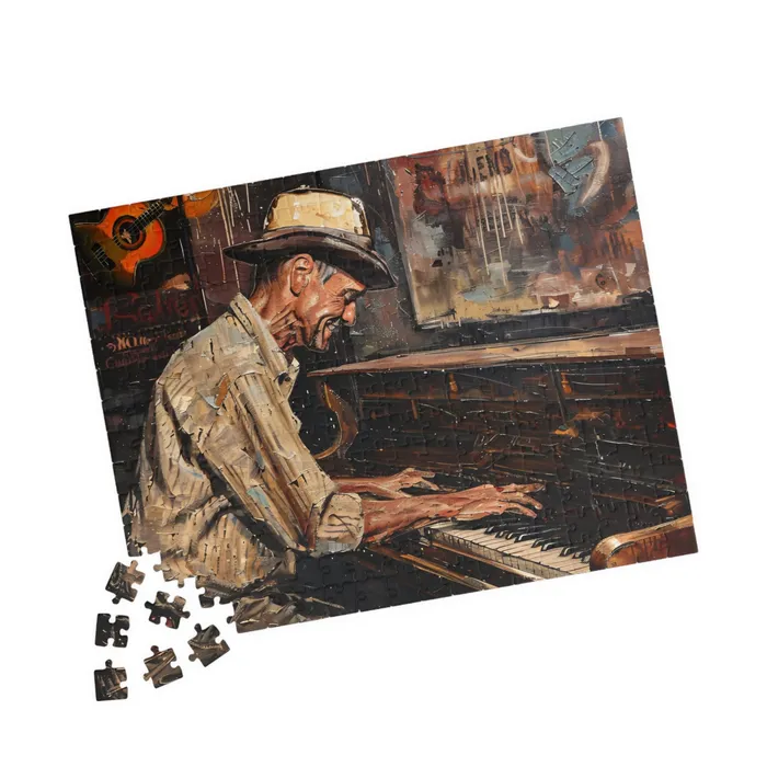 Printify Earrings Puzzle 110 252 520 1014piece Honky Tonk Piano Player