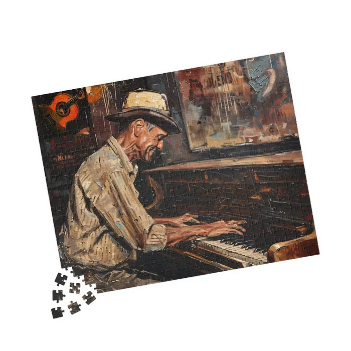 Printify Earrings Puzzle 110 252 520 1014piece Honky Tonk Piano Player