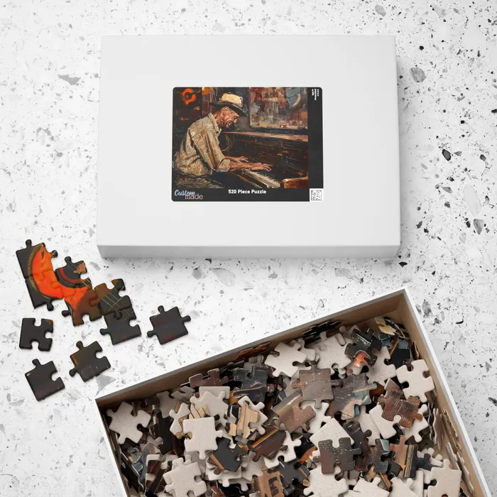 Printify Earrings Puzzle 110 252 520 1014piece Honky Tonk Piano Player