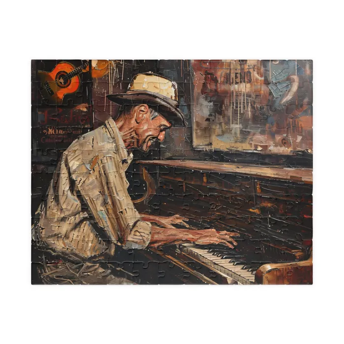 Printify Earrings Puzzle 110 252 520 1014piece Honky Tonk Piano Player