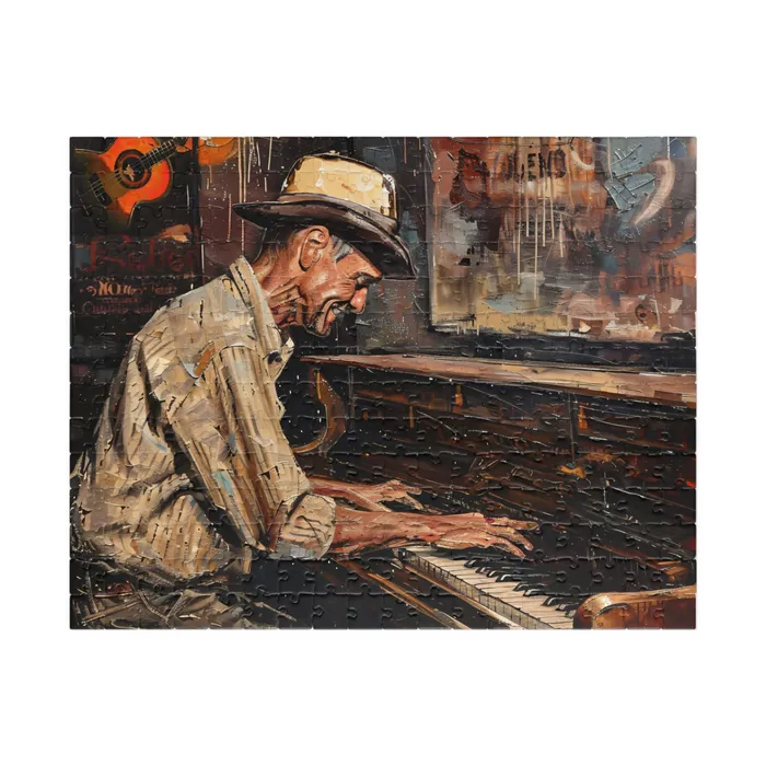 Printify Earrings Puzzle 110 252 520 1014piece Honky Tonk Piano Player