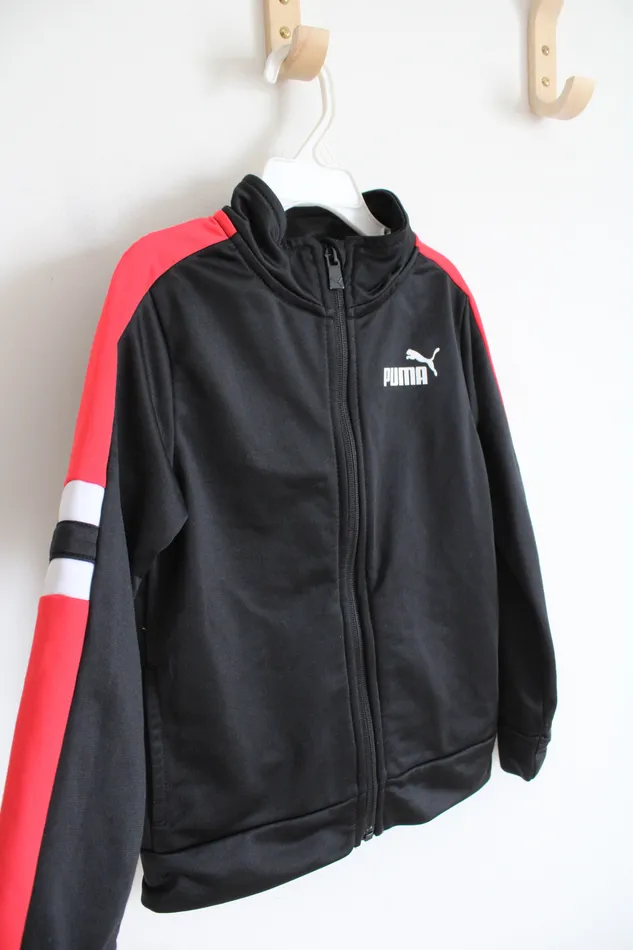 Puma Rings Puma Black Red Full Zip Jacket Youth 5