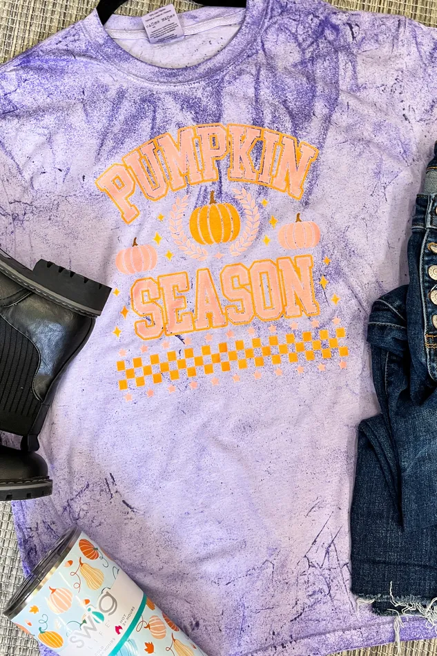 Pumpkin Season Graphic Tee Purple JL Franklins Rings