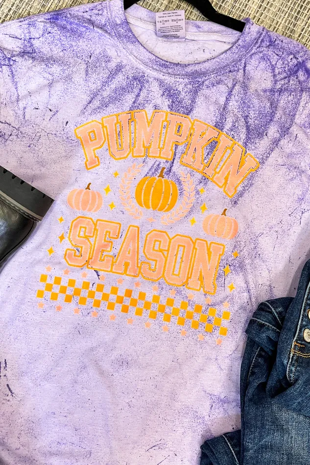 Pumpkin Season Graphic Tee Purple JL Franklins Rings