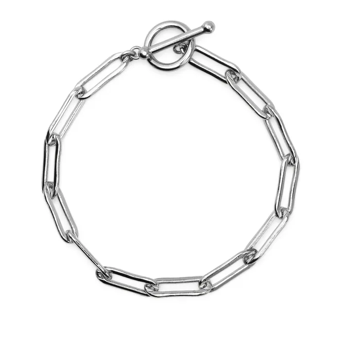RACHEL LYNN CHICAGO Bracelets Sterling Silver Chain Toggle Clasp Bracelet