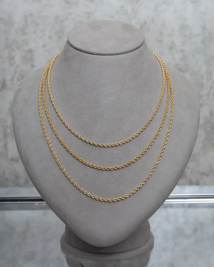 RACHEL LYNN CHICAGO Necklaces 14 Karat Solid Gold 4mm Rope Chain Necklace