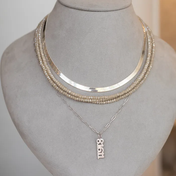 RACHEL LYNN CHICAGO Necklaces 2mm Champagne Quartz Beaded Necklace