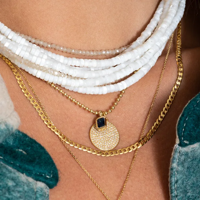 RACHEL LYNN CHICAGO Necklaces 2mm Champagne Quartz Beaded Necklace