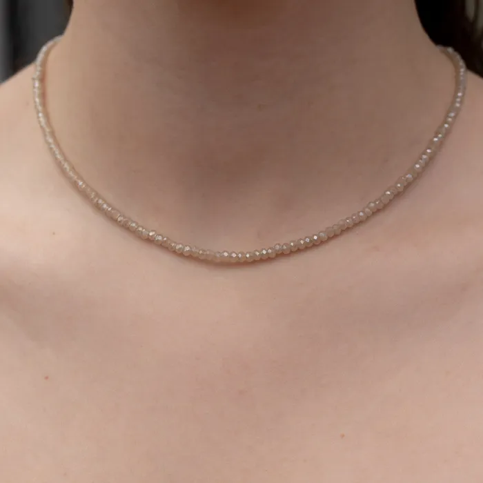 RACHEL LYNN CHICAGO Necklaces 2mm Champagne Quartz Beaded Necklace