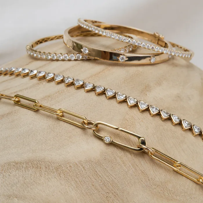 RACHEL LYNN CHICAGO Necklaces Gold Filled Chain Large Diamond Clasp Necklace