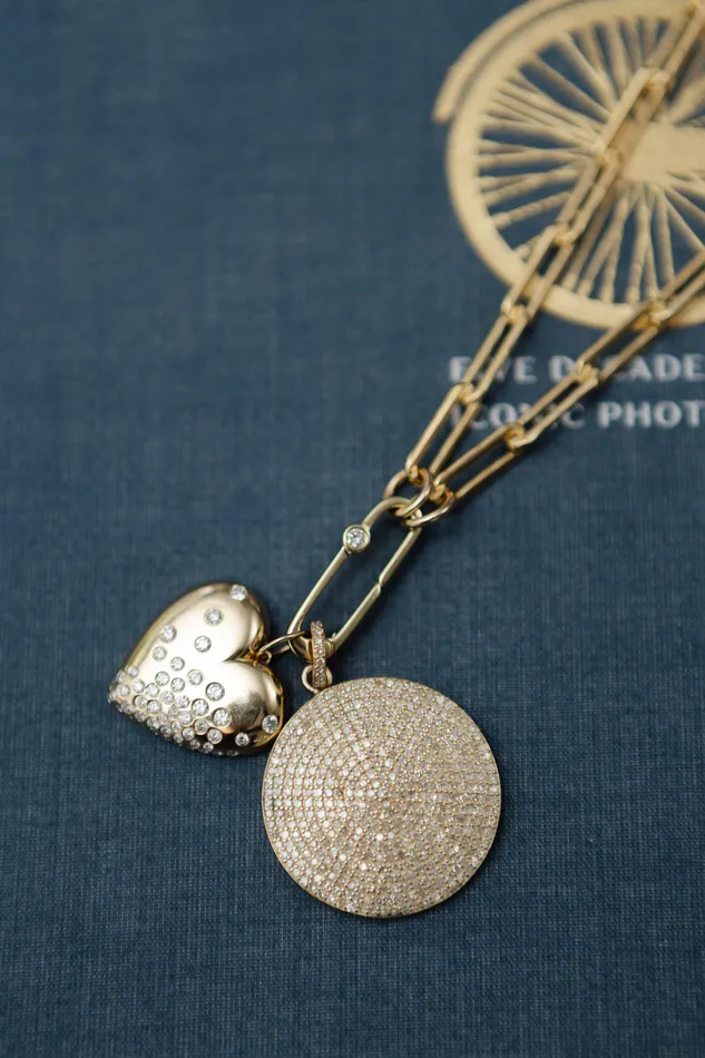 RACHEL LYNN CHICAGO Necklaces Gold Filled Chain Large Diamond Clasp Necklace