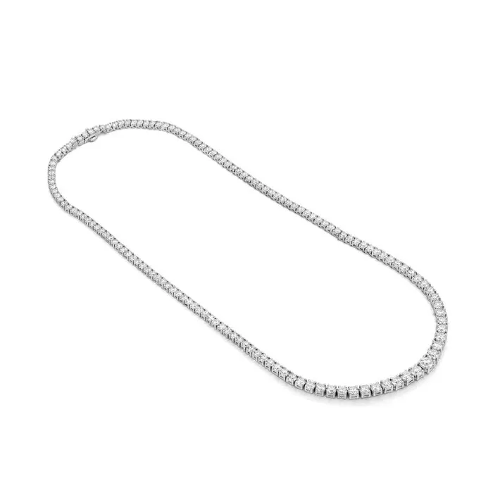 RACHEL LYNN CHICAGO Necklaces White Gold All The Way Graduated 800cts Diamond 1750 Tennis Necklace