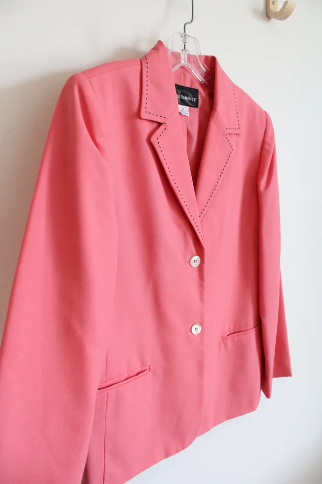Requirements Hot Pink Stitched Blazer 12 Requirements Earrings