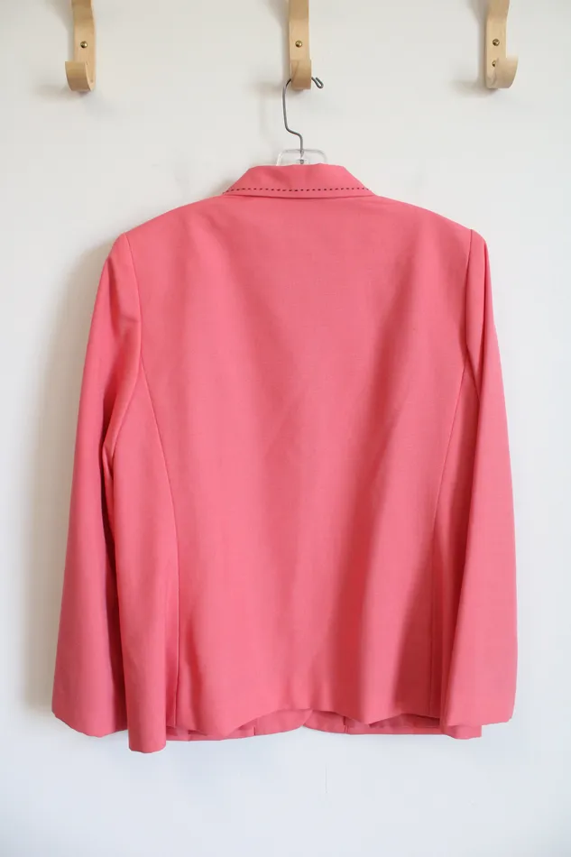 Requirements Hot Pink Stitched Blazer 12 Requirements Earrings