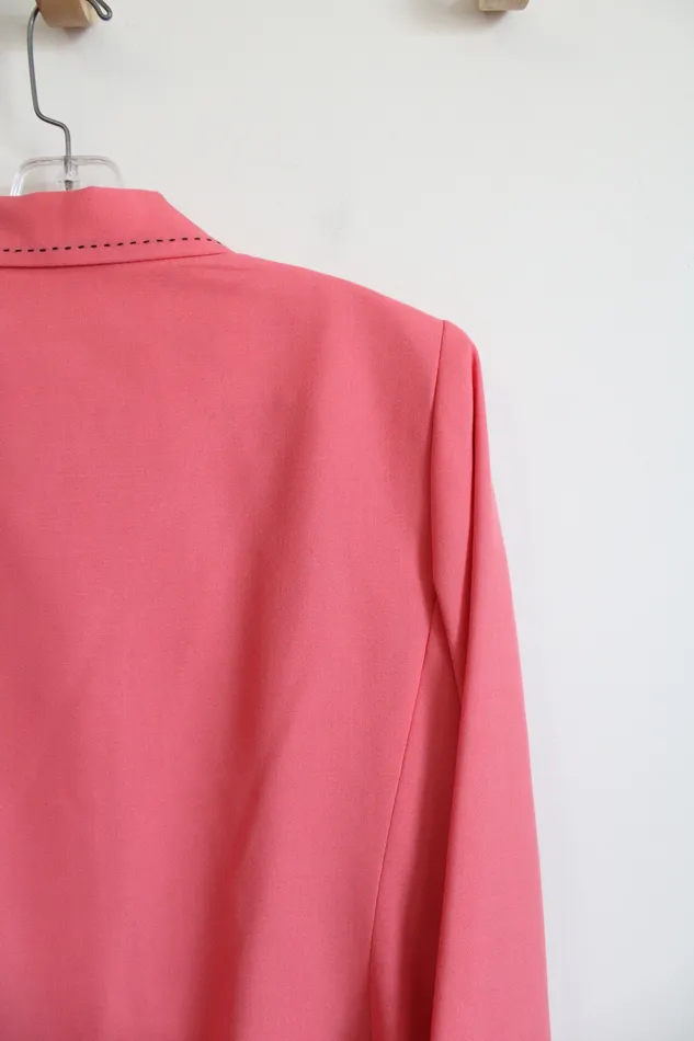 Requirements Hot Pink Stitched Blazer 12 Requirements Earrings