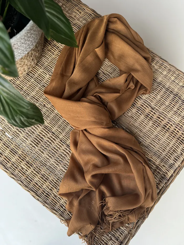Rich Caramel Scarf ISZI Earrings