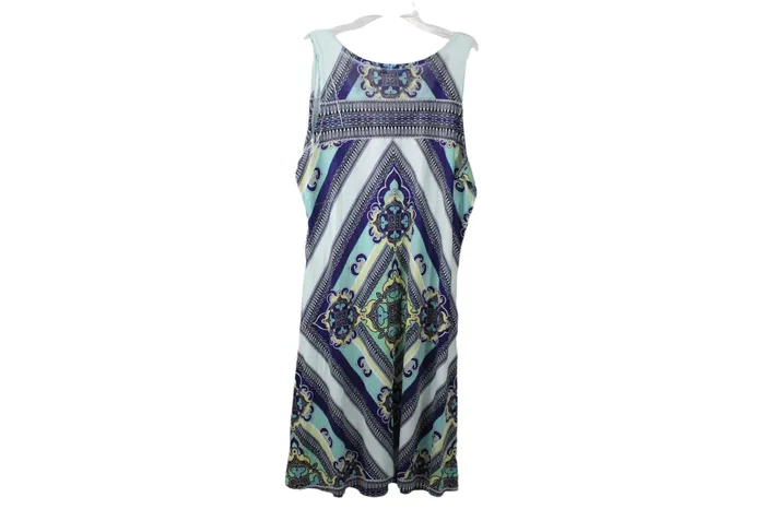 Rings APT9 Apt9 Blue Patterned Dress M